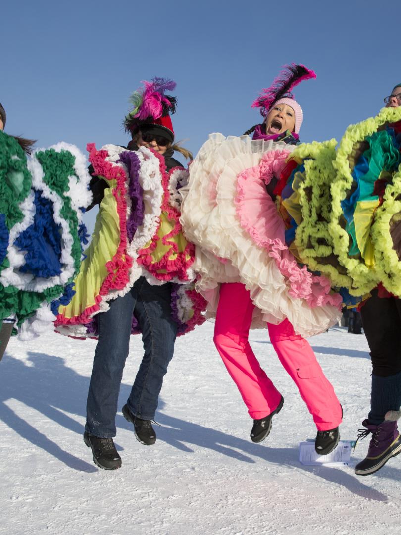 Showshoe Shufflers jump at Yukon Rendezvous Festival