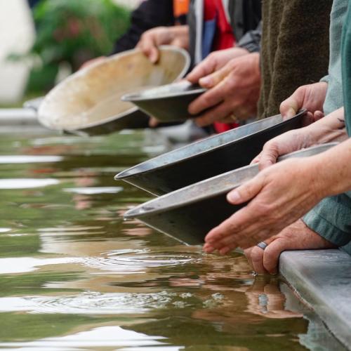 Panning for gold in the Yukon