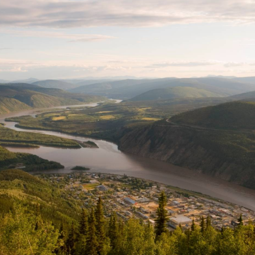 Views of Dawson City from the Midnight Dome