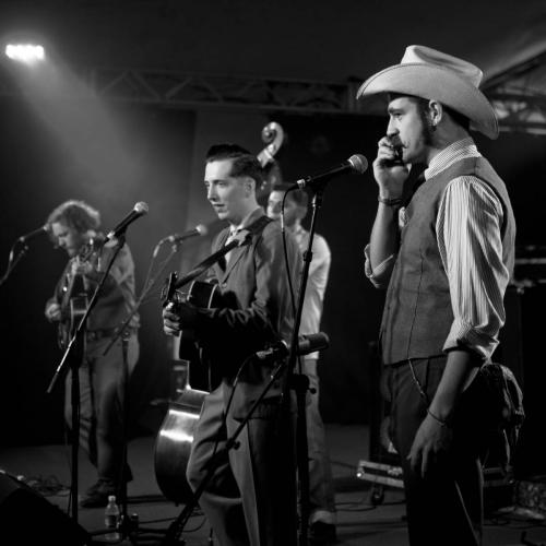 People performing on a stage