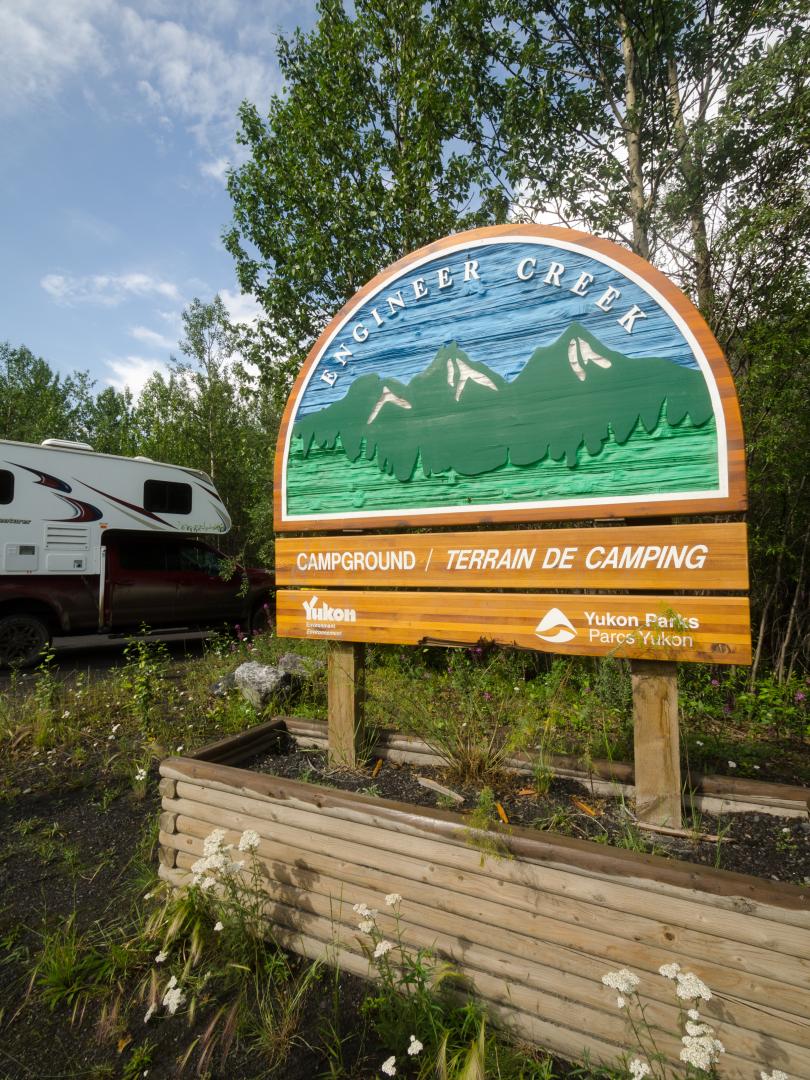 Engineer Creek Campground sign