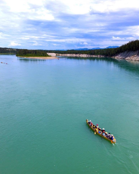 Paddlers on the Yukon River