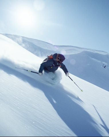 suspended in space ski video still image