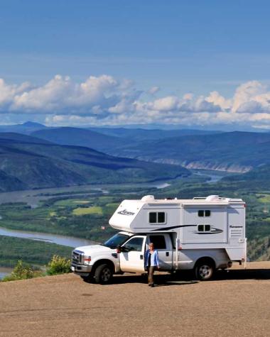 An rv at the top of the Midnight Dome